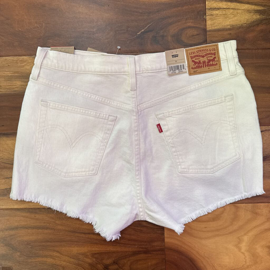 LEVIS,DENIM SHORTS,WHITE, 32