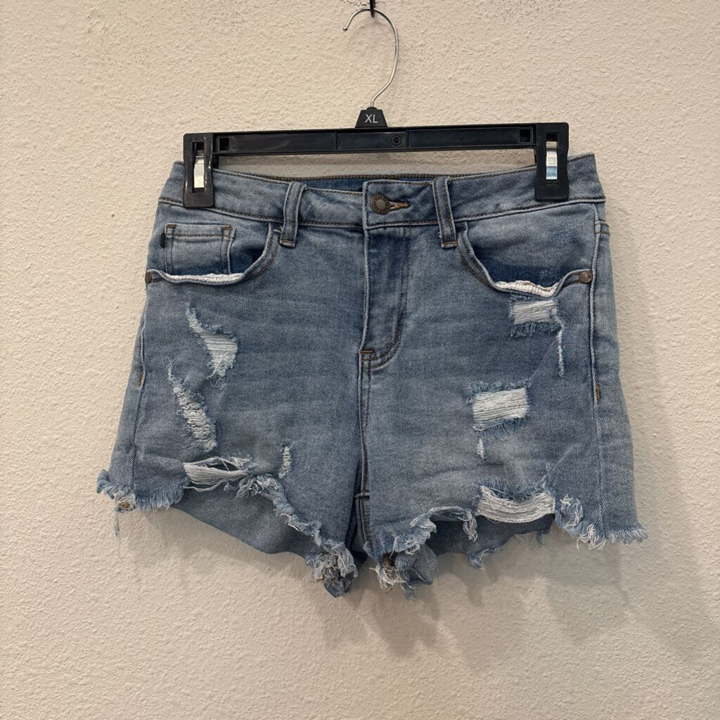 DENIM SHORTS,BLUE,S
