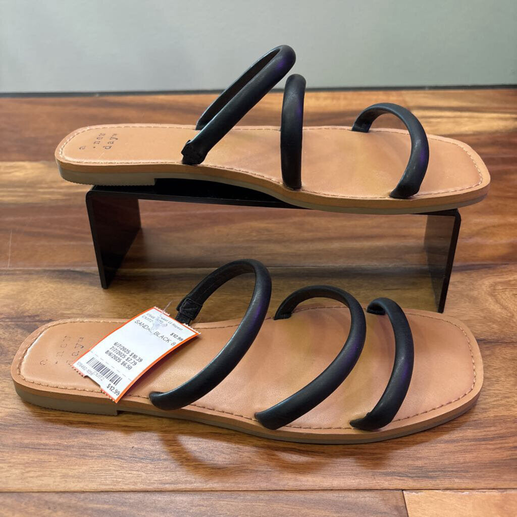 A NEW DAY,SANDAL,BLACK,8