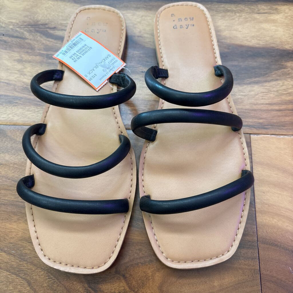 A NEW DAY,SANDAL,BLACK,8
