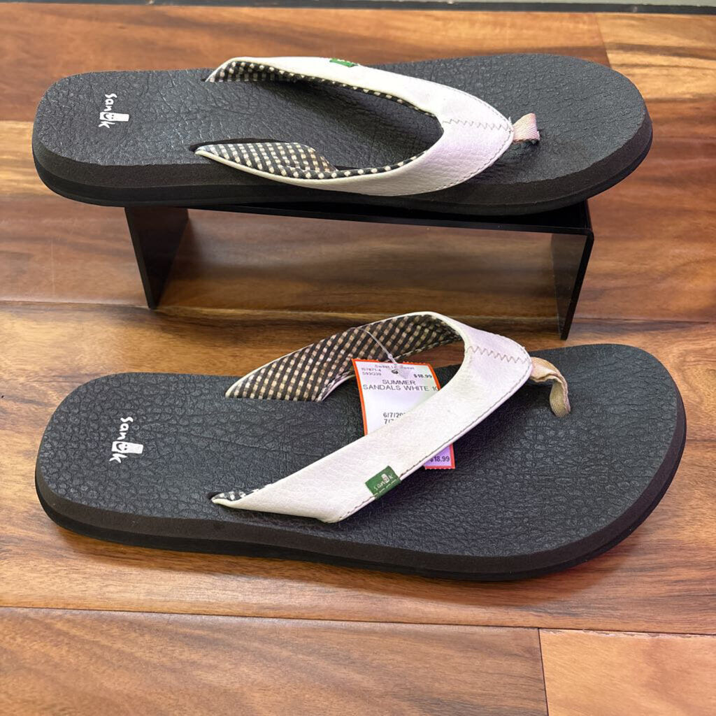 SANUK,SUMMER SANDALS,WHITE,10