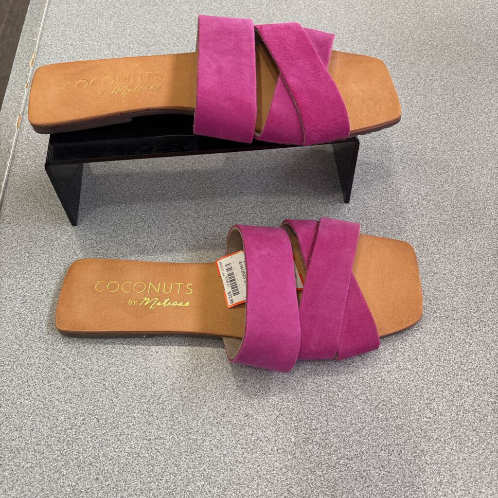 COCONUTS,LEATHER STRAP SANDAL ,PINK TAN ,9