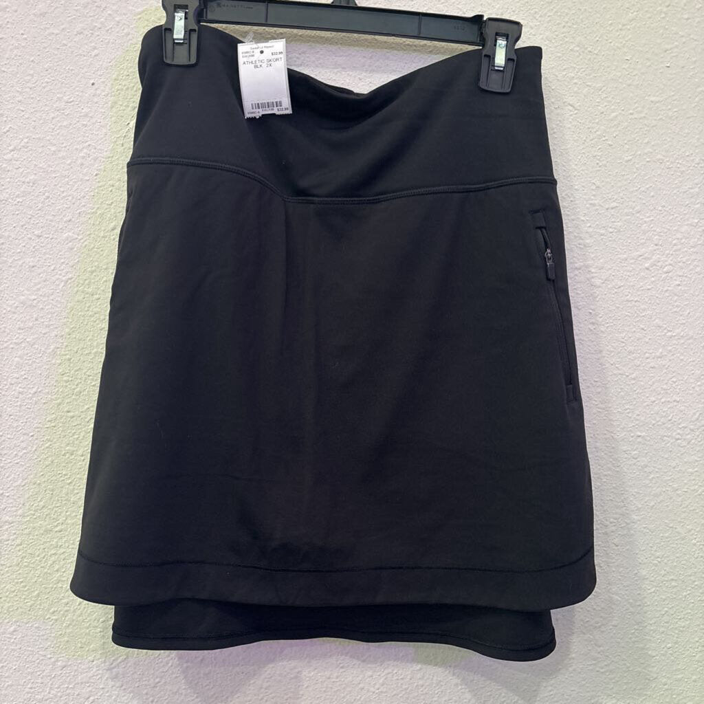 ATHLETA,ATHLETIC SKORT ,BLK ,2X