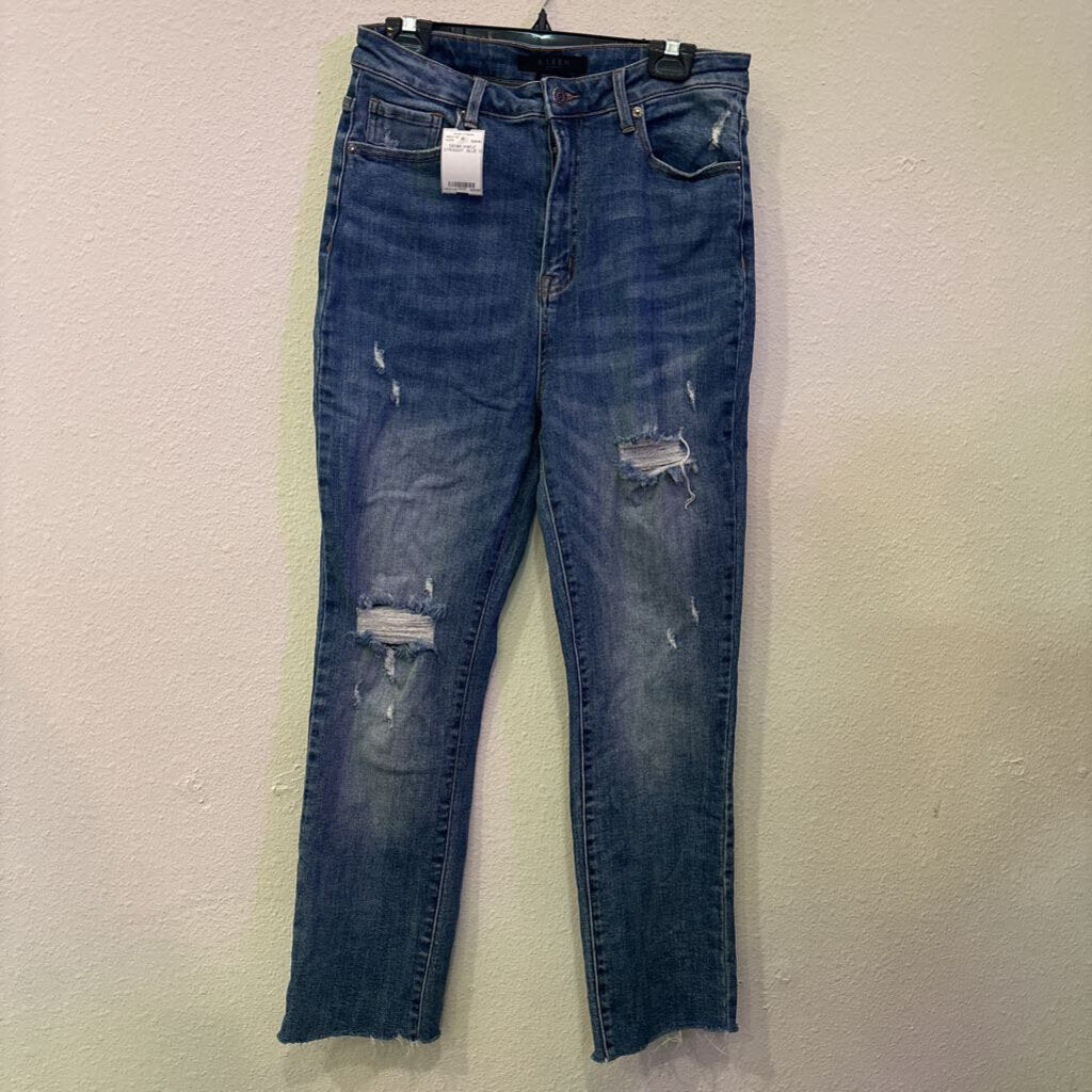 RISEN,DENIM ANKLE STRAIGHT ,BLUE,13