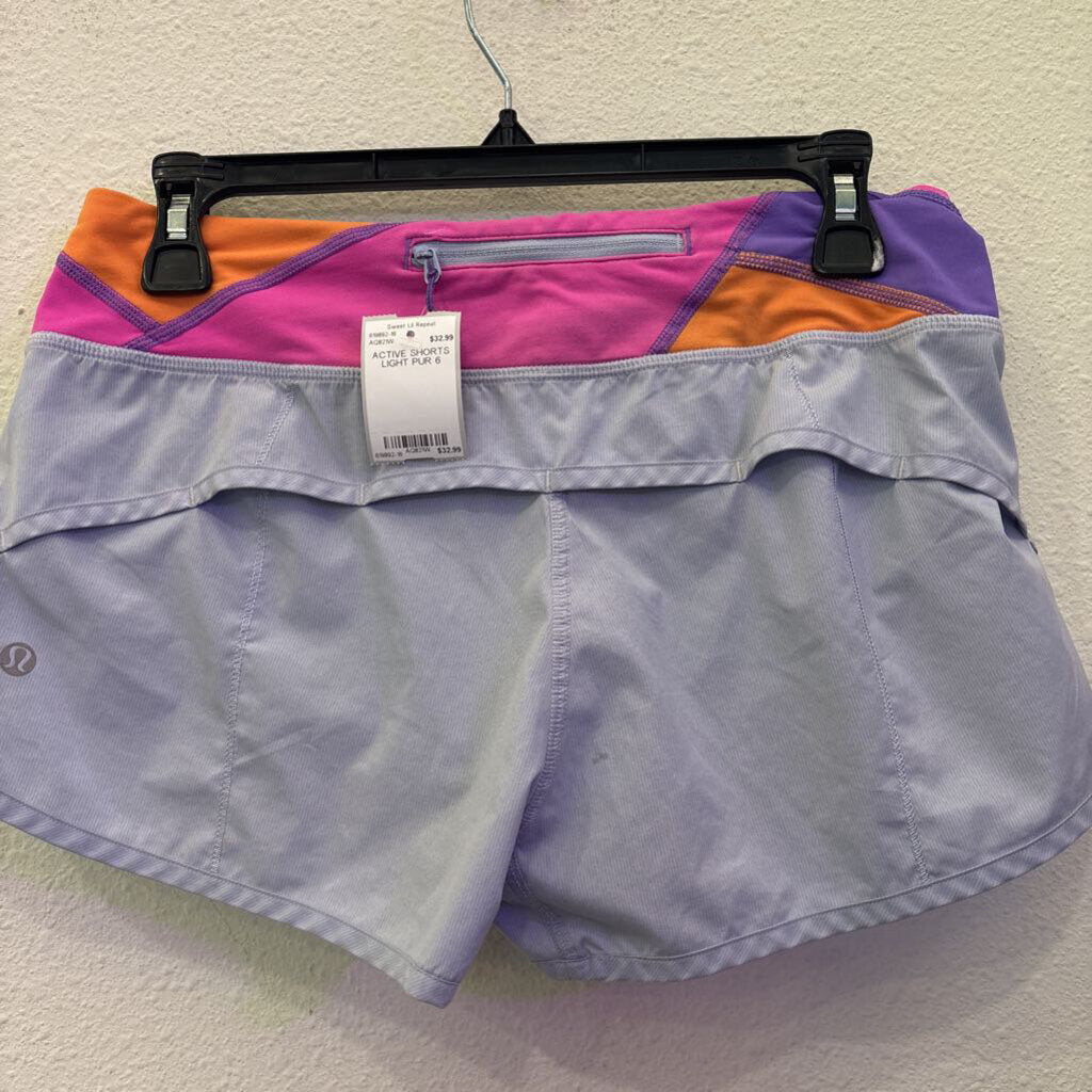 LULULEMON,ACTIVE SHORTS ,LIGHT PUR,6