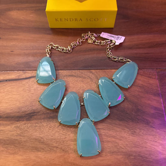 KENDRA SCOTT,New Kendra Scott Harlow Statement Necklace,TURQ/GOLD