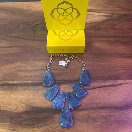 KENDRA SCOTT,New Kendra Scott Harlow Statement Necklace,TURQ/GOLD