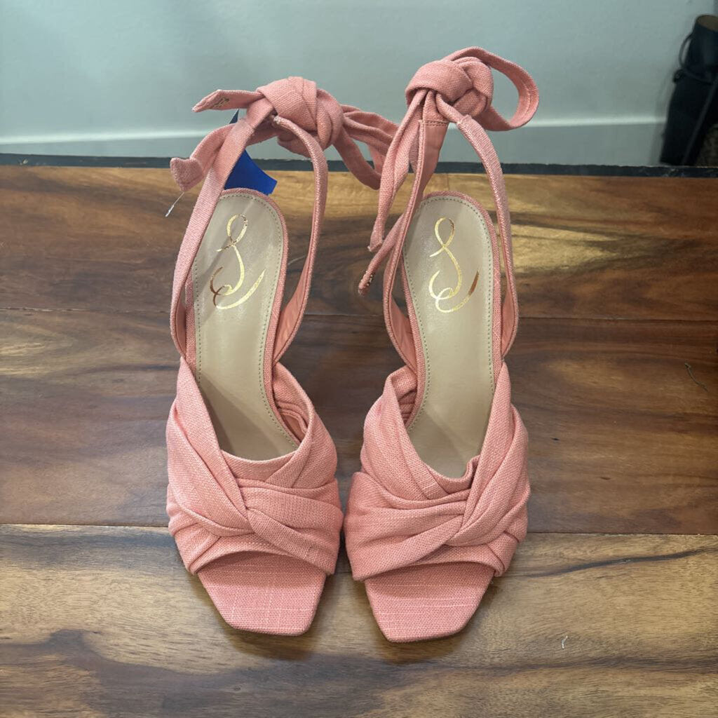 SAM EDELMAN,WRAP HEEL,PINK,8.5