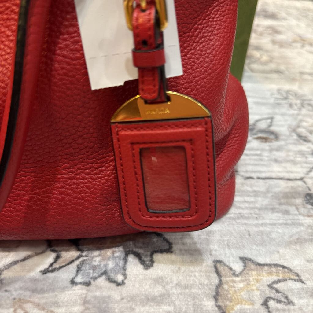 PRADE,PRADA VITELLO PHENIX OPEN BAG,RED