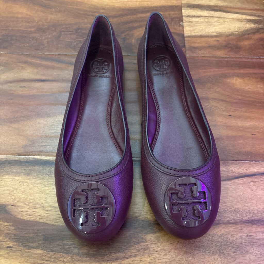 TORY BURCH,BALLET FLATS,MAROON,9