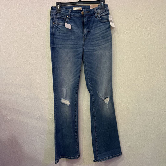 KUT,NWT DENIM HIGHRISE FLARE,BLUE,0