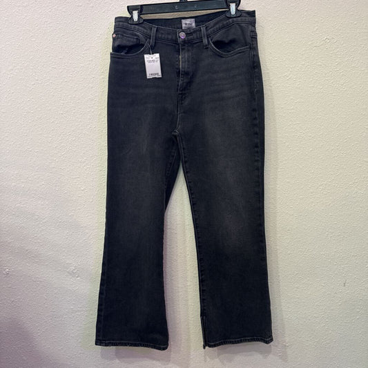 DENIM WIDE LEG CROP,BLK,30