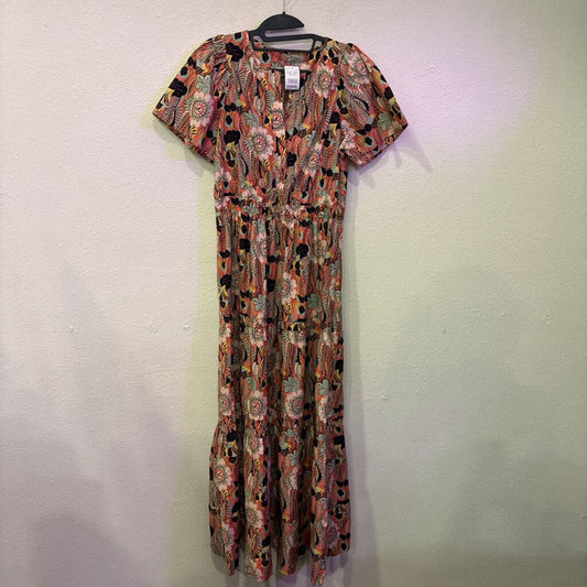 MAEVE,FLORAL LONG RUFFLE DRESS,MULTI,M