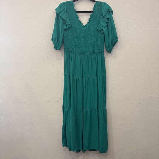 SHORTSLV DRESS,GREEN,S