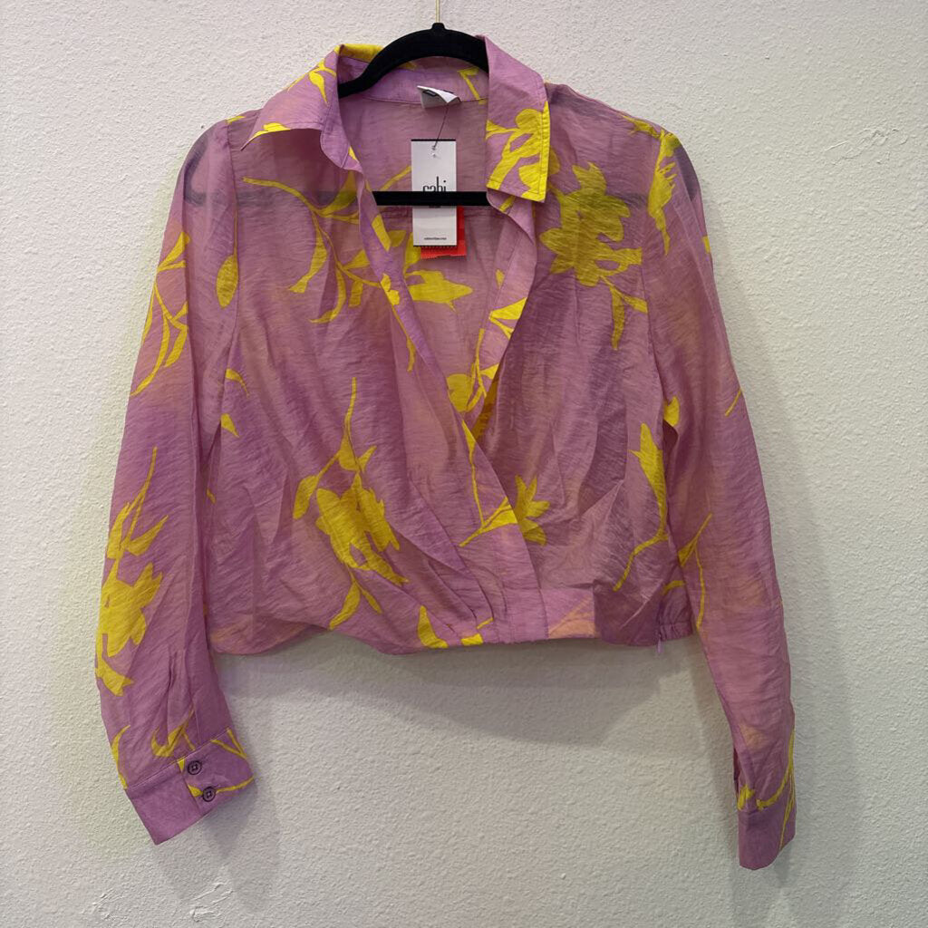 CABI,LONGSLV TOP,PINK YLW,S