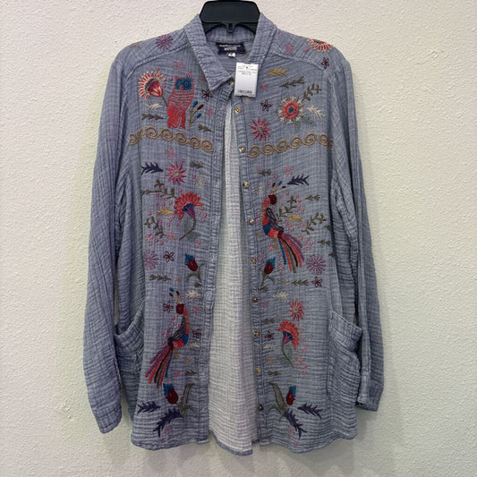 JOHNNY WAS,LONGSLV BU TOP,MULTI,XL