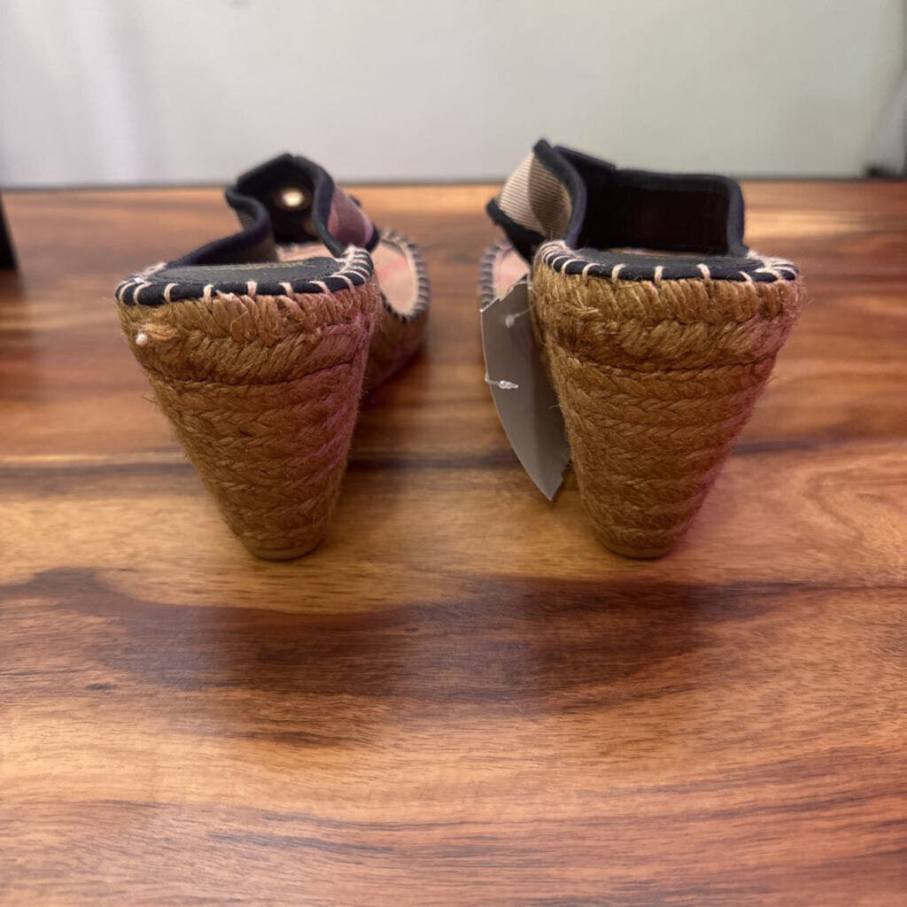 BURBERRY,WEDGE SANDAL,MULTI,37