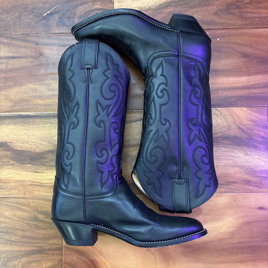JUSTIN,COWGIRL BOOT ,BLK,6.5