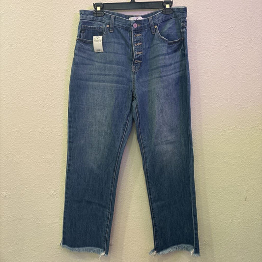 KANCAN,DENIM RAW HEM CROP,BLUE,29