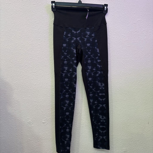 SPANX,LEGGINGS PRINT,BLK/BLU,LARGE