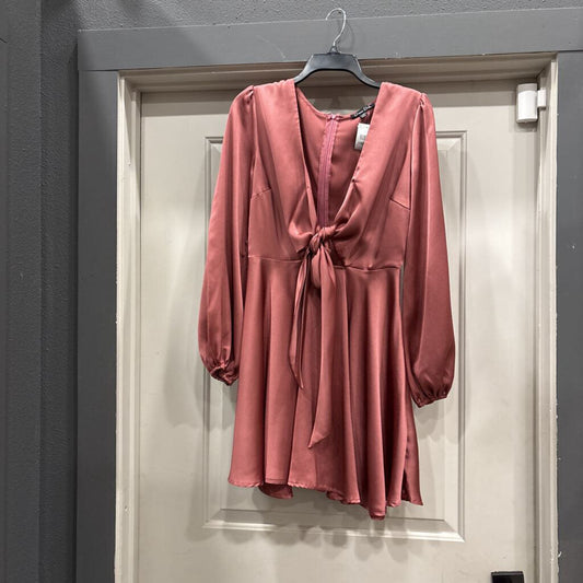 DRESS DAY,METALLIC WRAP DRESS ,MAUVE,M