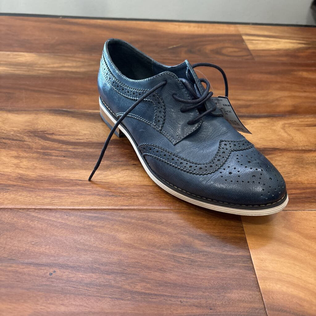 OXFORD LEATHER SHOE ,BLUE,38