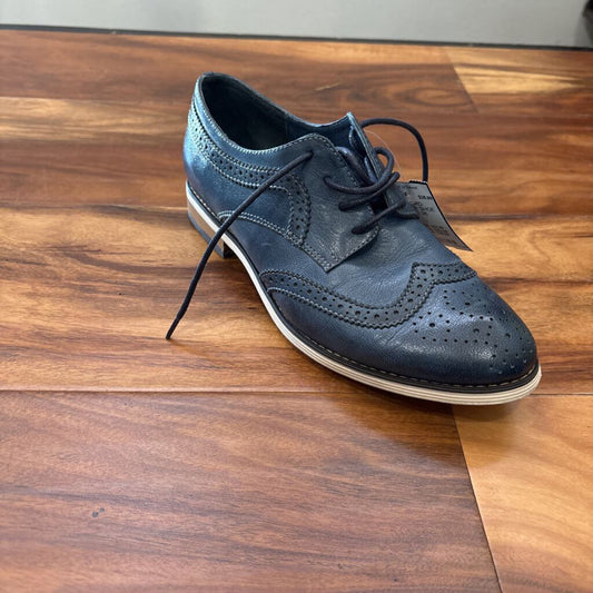 OXFORD LEATHER SHOE ,BLUE,38