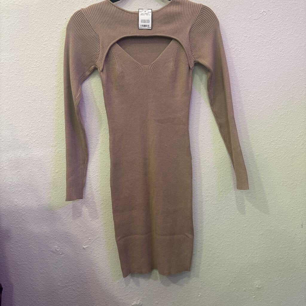 MARBLE,NWT RIBBED DRESS ,TAN ,M
