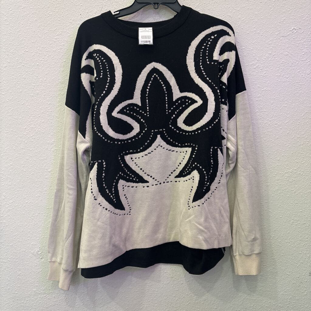 LONGSLV SWEATER,BLK,M