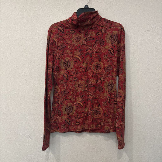 PERUVIAN CONNECTION,LONGSLV TNECK,RED MULTI,L