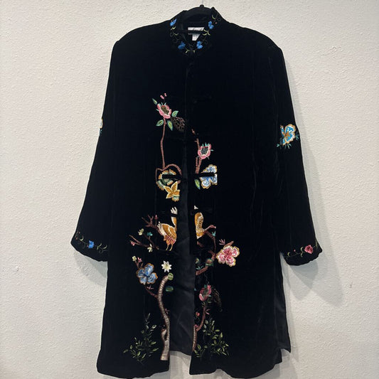 ARIO. A,VELVET BLAZER COAT,BLK MULTI,L