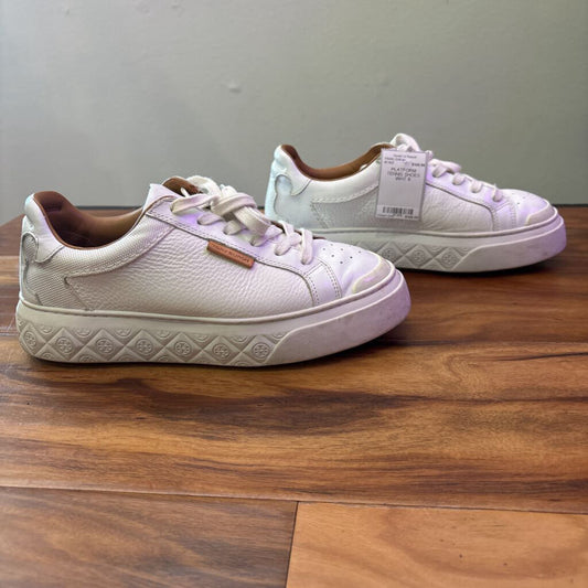 TORY BURCH,PLATFORM TENNIS SHOES,WHT,8