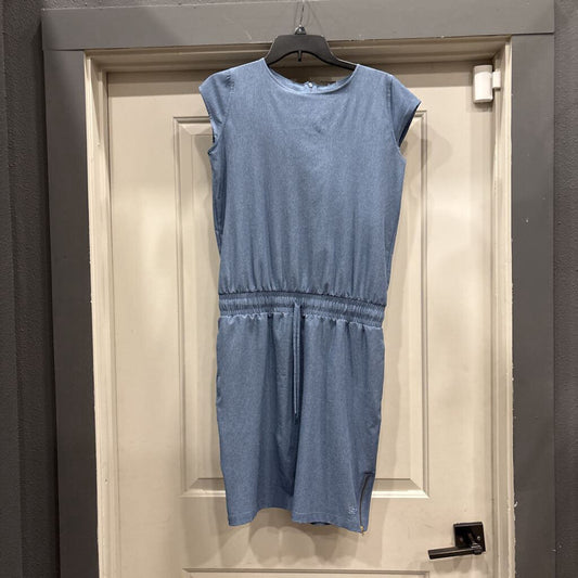 ALBION,SHORTSLV DRESS,BLU,S