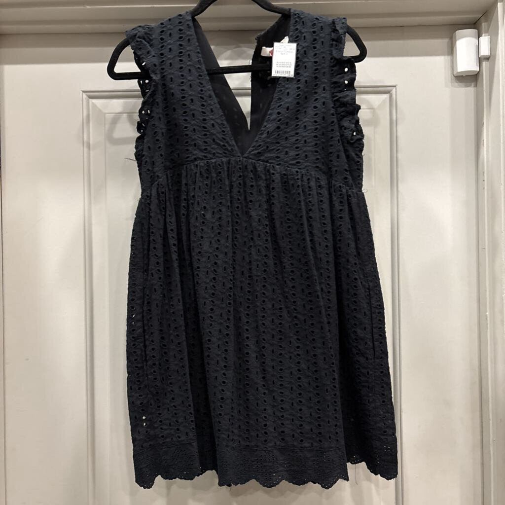 MUSTARD SEED,EYELET DRESS,BLK,S