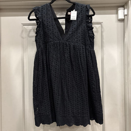 MUSTARD SEED,EYELET DRESS,BLK,S