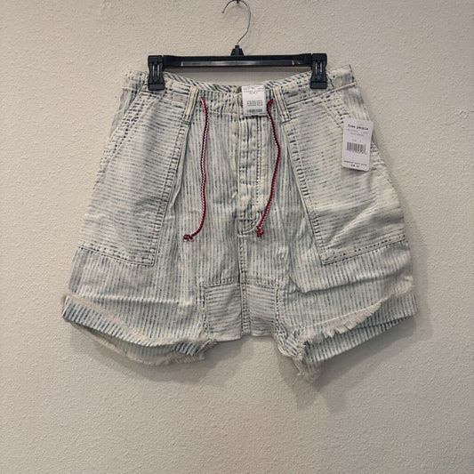 FREE PEOPLE,NWT STRIPED SHORTS,BLUE,S