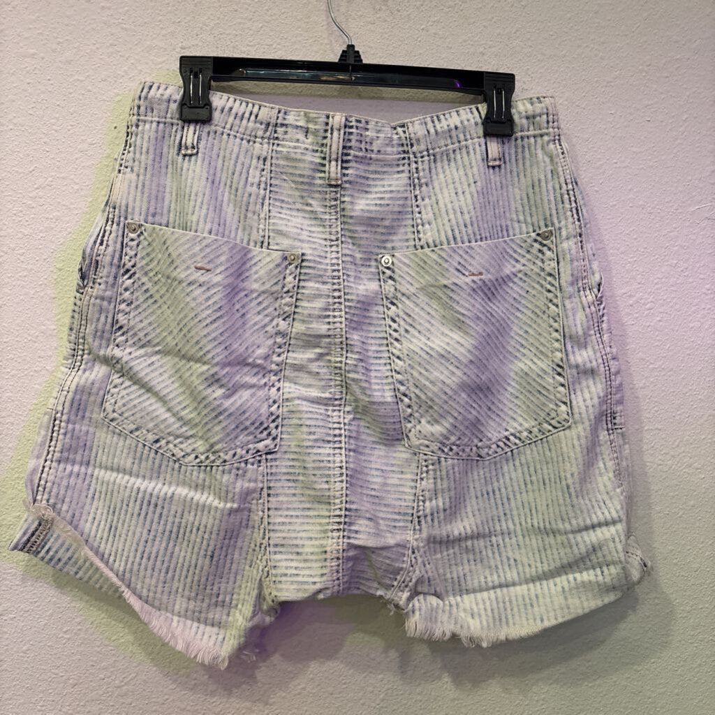 FREE PEOPLE,NWT STRIPED SHORTS,BLUE,S