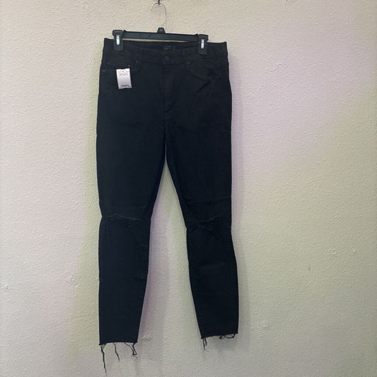 MOTHER,DENIM ANKLE FRAY,BLK,30