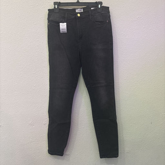 FRAME,DENIM SKINNY,BLK,30