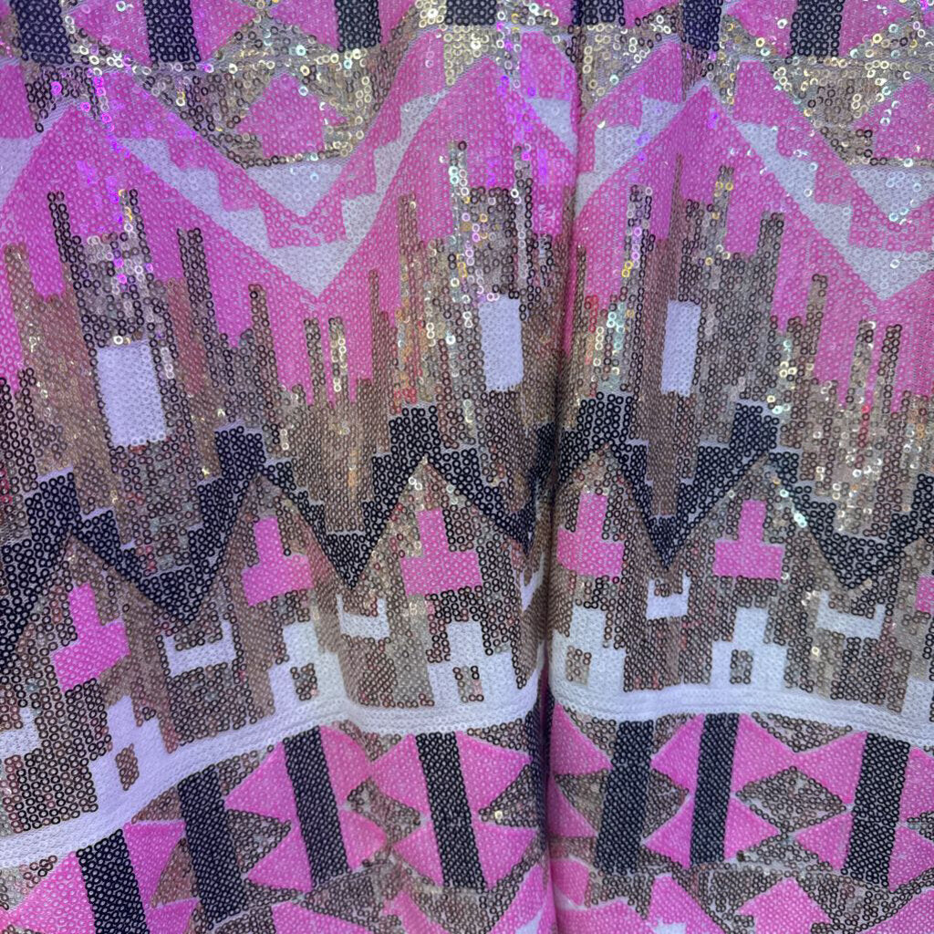 MAIN STRIP,SEQUIN TOP ,MULTI,L