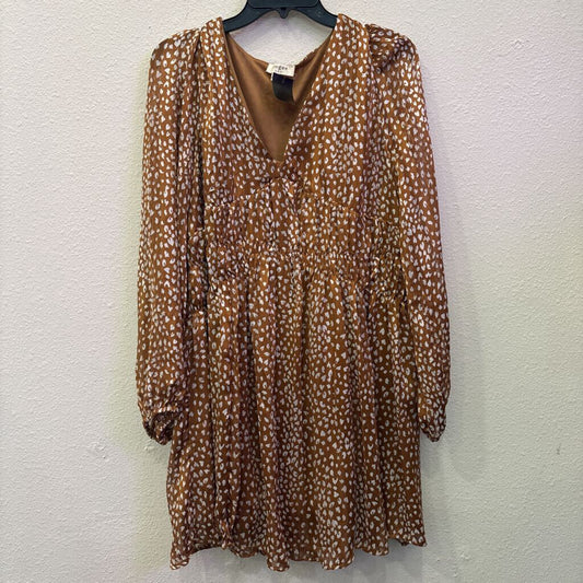UMGEE,ANIMAL PRINT DRESS ,RUST/WHT,L