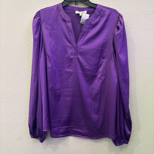 SHE + SKY,SILK TOP,PURPLE,L