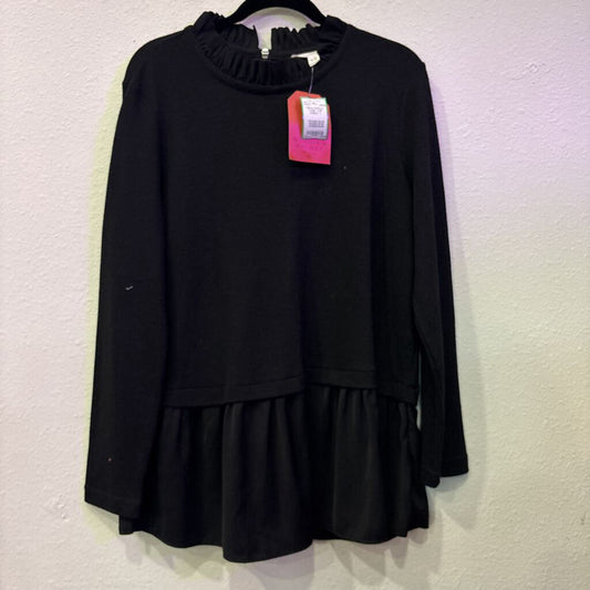 BEACH LOUNGE,NEW RUFFLE TUNIC TOP ,BLK ,L