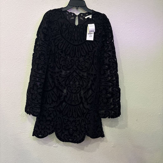 SEA NEW YORK,NWT VELVET PATTERNED SHELL DRESS ,BLK ,12
