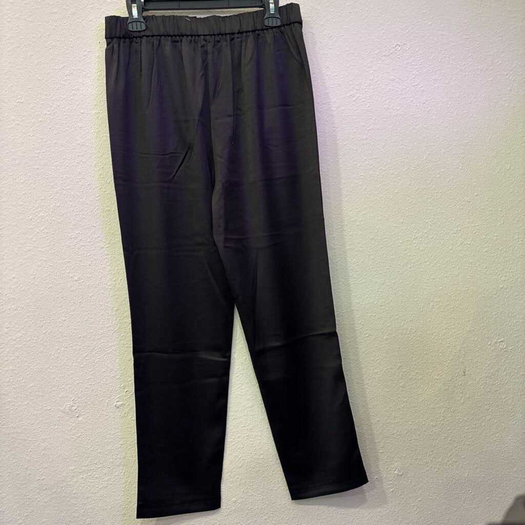 NO LABEL,SILK ANKLE PANT ,BLK ,L