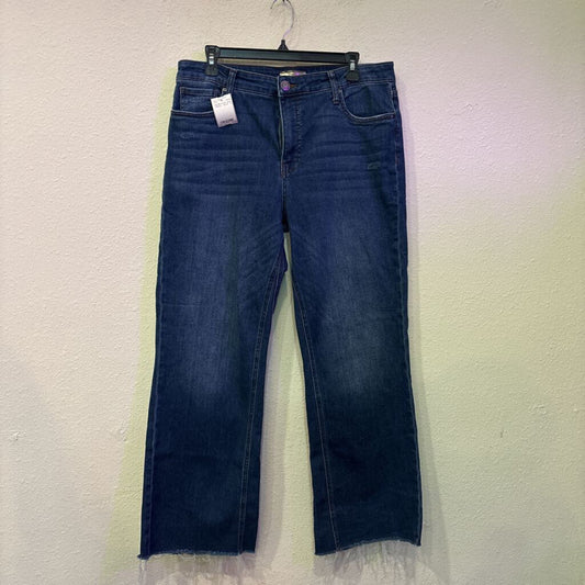 KUT,DENIM RAW HEM ANKLE ,BLUE ,12