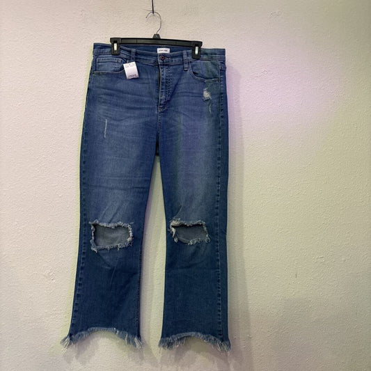 SNEAK PEAK,DENIM RAW HEM ANKLE ,BLUE ,31