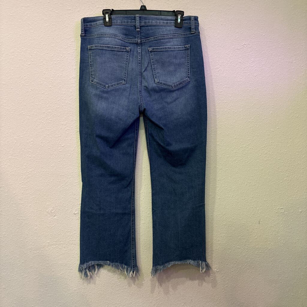 SNEAK PEAK,DENIM RAW HEM ANKLE ,BLUE ,31