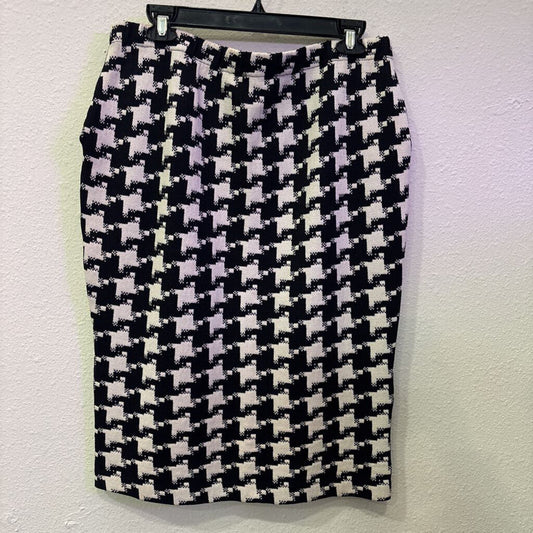 ST.JOHN,PLAID KNIT ,BLK/WHT ,14