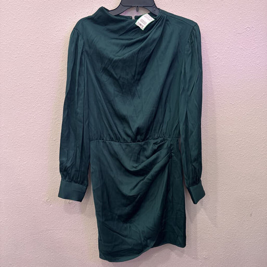 ABERCROMBIE & FITCH,LONGSLV SILK DRESS,GRN,LP